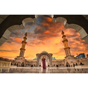 Lais Puzzle - Masjid Wilayah Persekutuan bei Sonnenuntergang in Kuala Lumpur, Malaysia - 2.000 Teile