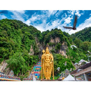 Lais Puzzle - Statue von Lord Muragan und Eingang zu den Batu-Höhlen in Kuala Lumpur, Malaysia - 40, 100, 200, 500, 1.000 & 2.000 Teile