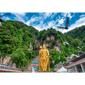Lais Puzzle - Statue von Lord Muragan und Eingang zu den Batu-Höhlen in Kuala Lumpur, Malaysia - 1.000 Teile