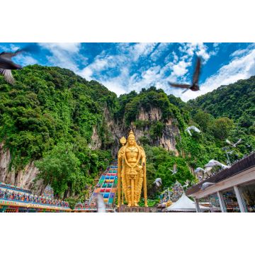 Lais Puzzle - Statue von Lord Muragan und Eingang zu den Batu-Höhlen in Kuala Lumpur, Malaysia - 2.000 Teile