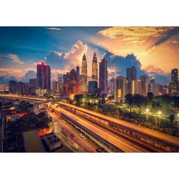 Lais Puzzle - Stadtbild der Skyline von Kuala Lumpur bei Sonnenaufgang in Malaysia - 1.000 Teile