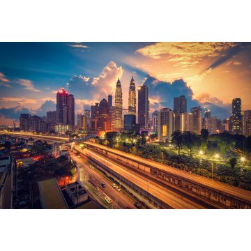 Lais Puzzle - Stadtbild der Skyline von Kuala Lumpur bei Sonnenaufgang in Malaysia - 2.000 Teile