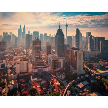 Lais Puzzle - Luftaufnahme der Skyline von Kuala Lumpur bei Sonnenuntergang in Kuala Lumpur, Malaysia - 40, 100, 200, 500, 1.000 & 2.000 Teile