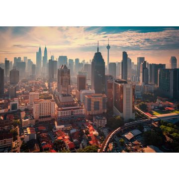 Lais Puzzle - Luftaufnahme der Skyline von Kuala Lumpur bei Sonnenuntergang in Kuala Lumpur, Malaysia - 1.000 Teile