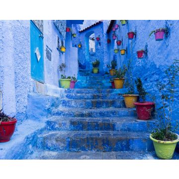 Lais Puzzle - Calles de la hermosa ciudad azul de Chefchaouen, Marruecos - 40, 100, 200, 500, 1.000 & 2.000 Teile