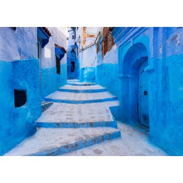 Lais Puzzle - Blick auf eine Straße in der Stadt Chefchaouen in Marokko - 1.000 Teile