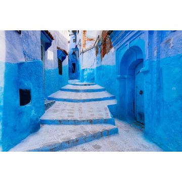 Lais Puzzle - Blick auf eine Straße in der Stadt Chefchaouen in Marokko - 2.000 Teile