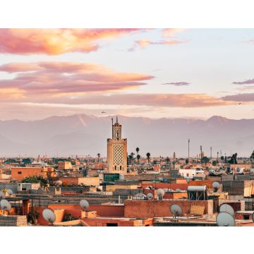 Lais Puzzle - Panoramablick auf die Medina von Marrakesch mit dem Atlasgebirge im Hintergrund, Marokko - 40, 100, 200, 500, 1.000 & 2.000 Teile