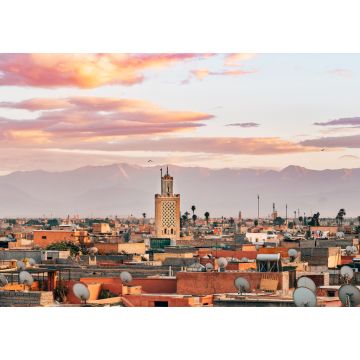 Lais Puzzle - Panoramablick auf die Medina von Marrakesch mit dem Atlasgebirge im Hintergrund, Marokko - 1.000 Teile