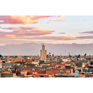Lais Puzzle - Panoramablick auf die Medina von Marrakesch mit dem Atlasgebirge im Hintergrund, Marokko - 2.000 Teile