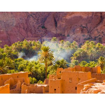 Lais Puzzle - Die alte marokkanische Stadt bei Tinghir mit alten Kasbahs und hohem Atlasgebirge im Hintergrund, Tinghir, Marokko in Afrika - 40, 100, 200, 500, 1.000 & 2.000 Teile
