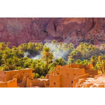 Lais Puzzle - Die alte marokkanische Stadt bei Tinghir mit alten Kasbahs und hohem Atlasgebirge im Hintergrund, Tinghir, Marokko in Afrika - 2.000 Teile