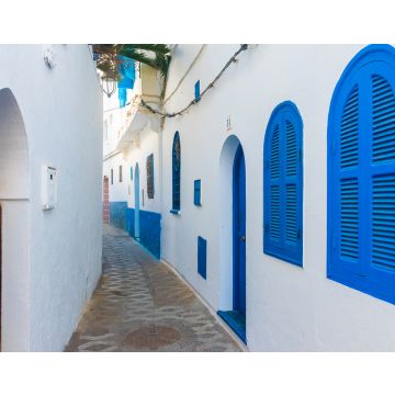 Lais Puzzle - Schöne Straße der weißen alten Medina des Dorfes Asilah in Marokko - 40, 100, 200, 500, 1.000 & 2.000 Teile