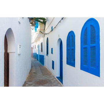 Lais Puzzle - Schöne Straße der weißen alten Medina des Dorfes Asilah in Marokko - 2.000 Teile