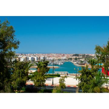 Lais Puzzle - Luftaufnahme von Stadt und Fluss vor blauem Himmel in Rabat Marokko - 1.000 Teile