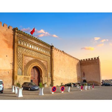 Lais Puzzle - Alte Mauern und das Tor Bab El-Mansour am El Hedim-Platz in Meknes. Marokko, Nordafrika - 40, 100, 200, 500, 1.000 & 2.000 Teile