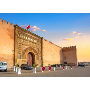 Lais Puzzle - Alte Mauern und das Tor Bab El-Mansour am El Hedim-Platz in Meknes. Marokko, Nordafrika - 1.000 Teile