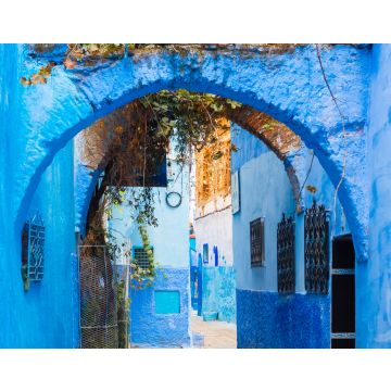 Lais Puzzle - Blick auf die Straße der blauen Stadt Chefchaouen, Marokko - 40, 100, 200, 500, 1.000 & 2.000 Teile