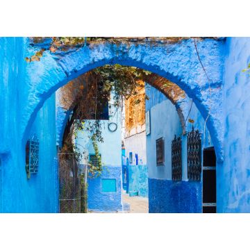 Lais Puzzle - Blick auf die Straße der blauen Stadt Chefchaouen, Marokko - 1.000 Teile