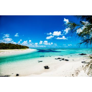 Lais Puzzle - Schönes Panorama einer tropischen Insel. Paradiesischer Strand auf Mauritius - 2.000 Teile
