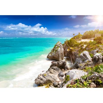 Lais Puzzle - Die Küste von Tulum mit türkisem Ozean und Maya-Ruinen, Karibik, Mexiko - 1.000 Teile