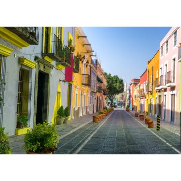 Lais Puzzle - Bunte Kolonialstraße in der Innenstadt von Puebla - 1.000 Teile
