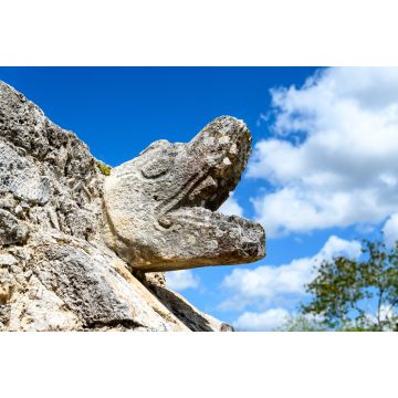 Lais Puzzle - Skulptur einer Schlange in den Ruinen von Mayapan, Yucatan, Mexiko - 2.000 Teile
