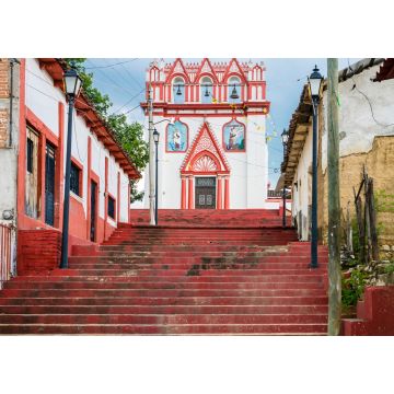 Lais Puzzle - Atemberaubende Aussicht auf den Kalvarienberg-Tempel, Kolonialkirche in Chiapa de Corzo, Chiapas, Mexiko - 1.000 Teile