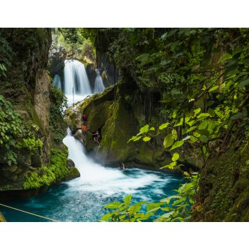 Lais Puzzle - Wald-Fluss-Steine-Landschaft, schöner Panoramablick auf den Fluss in Bridge of God und Wasserfälle von Tamasopo san luis potosi mexico - 40, 100, 200, 500, 1.000 & 2.000 Teile