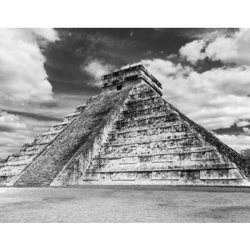 Lais Puzzle - Schwarz-Weiß-Fotografie der Maya-Stätte Chichen Itza mit der Tempelpyramide von Kukulkan - 40, 100, 200, 500, 1.000 & 2.000 Teile