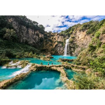 Lais Puzzle - Wunderschöner Wasserfall El Salto del Meco, Huasteca Potosina, San Luis Potosi, Mexiko - 1.000 Teile