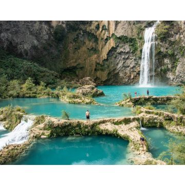 Lais Puzzle - Der schöne Wasserfall El Salto del Meco, Huasteca Potosina, San Luis Potosi, Mexiko - 40, 100, 200, 500, 1.000 & 2.000 Teile