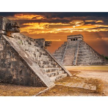 Lais Puzzle - Chichen Itza - Dämmerung mit Jaguar und Kukulkan-Tempel, Wahrzeichen von Mexiko - 40, 100, 200, 500, 1.000 & 2.000 Teile