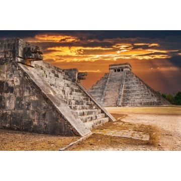Lais Puzzle - Chichen Itza - Dämmerung mit Jaguar und Kukulkan-Tempel, Wahrzeichen von Mexiko - 2.000 Teile