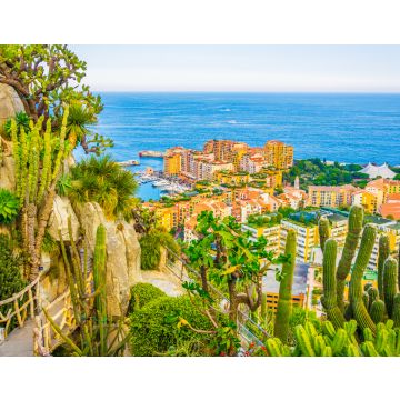 Lais Puzzle - Port de Fontvieille in Monaco vom botanischen Garten Jardin Exotique aus gesehen - 40, 100, 200, 500, 1.000 & 2.000 Teile