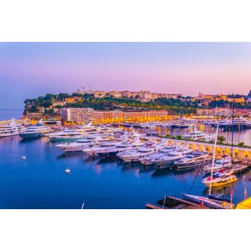 Lais Puzzle - Altstadt von Monaco mit Blick auf den Port Hercule bei Sonnenuntergang - 2.000 Teile
