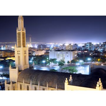 Lais Puzzle - Hoher Winkel über der Stadt Maputo bei Nacht. Mosambik - 1.000 Teile