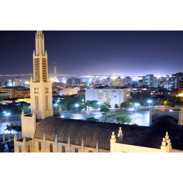 Lais Puzzle - Hoher Winkel über der Stadt Maputo bei Nacht. Mosambik - 2.000 Teile