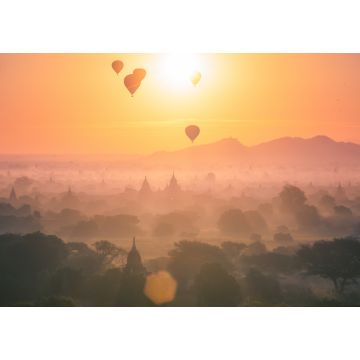 Lais Puzzle - Heißluftballon über der Ebene und der Pagode von Bagan am nebligen Morgen - 1.000 Teile