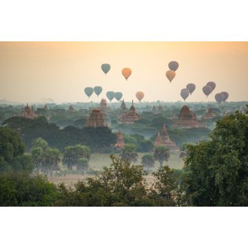 Lais Puzzle - Heißluftballon über einer alten Pagode in Bagan, Myanmar - 2.000 Teile