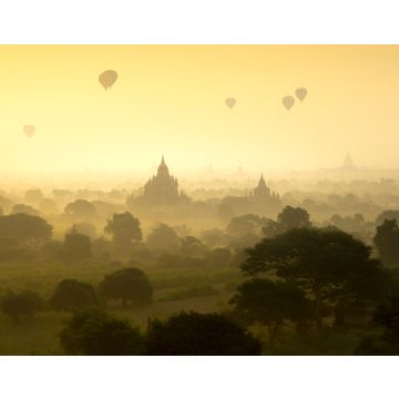 Lais Puzzle - Heißluftballons fliegen über die Pagode alten Stadt Feld auf Silhouette Sonnenaufgang Szene in Bagan Myanmar - 40, 100, 200, 500, 1.000 & 2.000 Teile