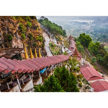 Lais Puzzle - Ein Blick von den Pindaya-Höhlen auf die Umgebung, Shan State, Myanmar - 1.000 Teile