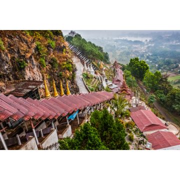 Lais Puzzle - Ein Blick von den Pindaya-Höhlen auf die Umgebung, Shan State, Myanmar - 2.000 Teile
