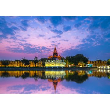 Lais Puzzle - Nachtansicht des Mandalay-Palastes in Myanmar - 1.000 Teile