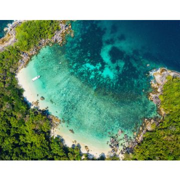 Lais Puzzle - Luftaufnahme Drohne Schuss Ozean Wellen, Schöne tropische Strand und felsigen Küstenlinie und schönen Wald. Nga Khin Nyo Gyee Insel Myanmar. Tropische Meere und Inseln im Süden Myanmars - 40, 100, 200, 500, 1.000 & 2.000 Teile