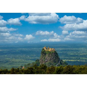 Lais Puzzle - Mt.Popa os Mount Popa Myanmar, Schöne buddhistische burmesische Wahrzeichen Tempel alte Gebäude Architektur in asiatischen, burmesischen Mythologie Geist dieser Ort ist der alte Vulkan, Mandalay, Myanmar, Asien - 1.000 Teile
