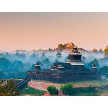 Lais Puzzle - Mrauk U (kleines Bagan), die alte Hauptstadt der Rakhaing. Sonnenaufgang über dem Dukkanthein Paya-Tempel in Mrauk U. Myanmar (Birma) - 40, 100, 200, 500, 1.000 & 2.000 Teile