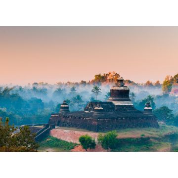 Lais Puzzle - Mrauk U (kleines Bagan), die alte Hauptstadt der Rakhaing. Sonnenaufgang über dem Dukkanthein Paya-Tempel in Mrauk U. Myanmar (Birma) - 1.000 Teile