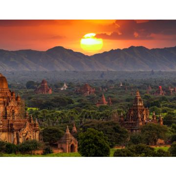 Lais Puzzle - Antike Tempel-Archäologie in Bagan nach Sonnenuntergang, Myanmar Tempel in der Bagan Archaeological Zone Pagoden und Tempel von Bagan Weltkulturerbe, Myanmar, Burmar - 40, 100, 200, 500, 1.000 & 2.000 Teile