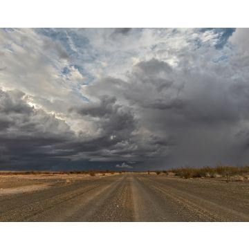 Lais Puzzle - Schotterstraße mit stürmischem Himmel, auf dem Weg in die Wüste Namibias. Sossuvlei - 40, 100, 200, 500, 1.000 & 2.000 Teile
